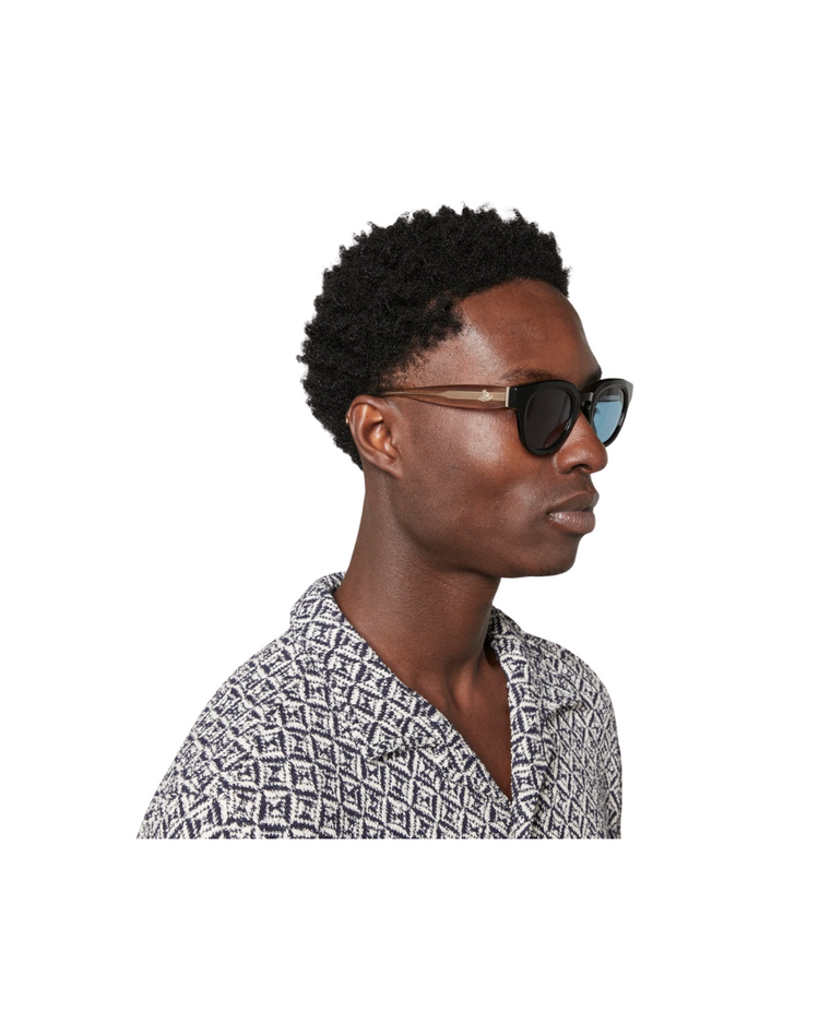 Miller Round Frame Sunglasses Black