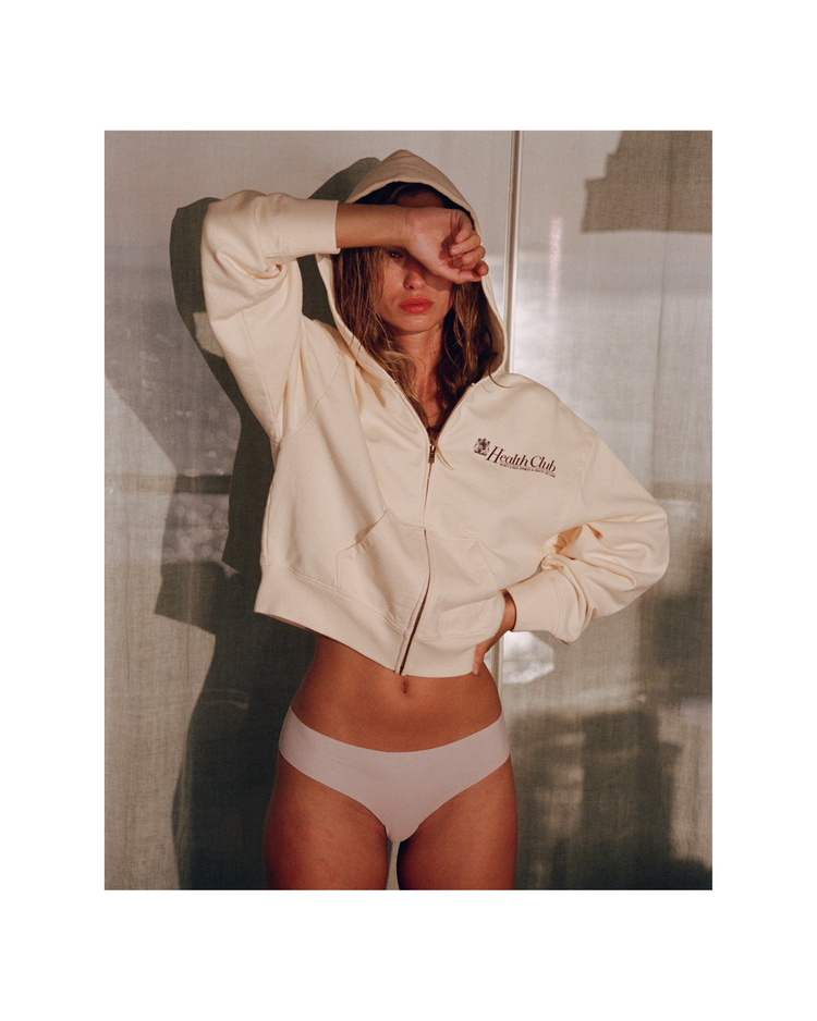 Lion Health Cropped Zip Hoodie