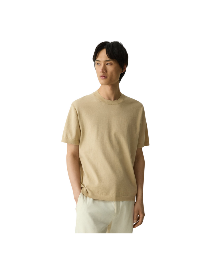 Relaxed Crewneck Tee In Cotton Light Twist