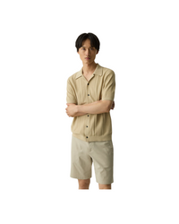 Camp Collar Shirt In Cotton Light Twist
