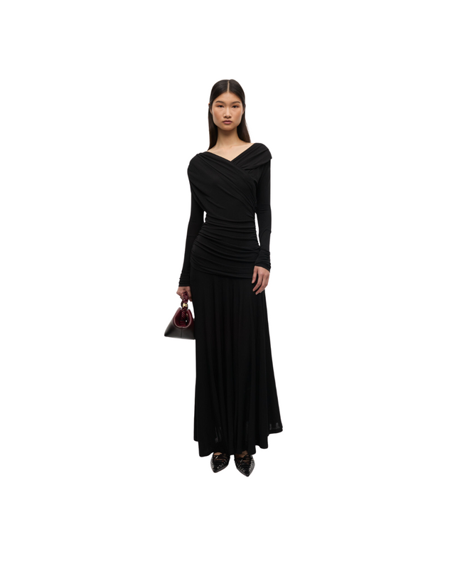 Black Ruched Dress