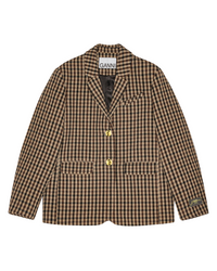 Check Wool Blazer