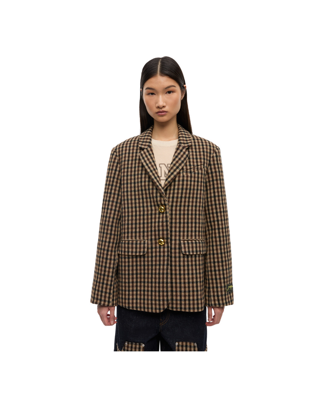 Check Wool Blazer