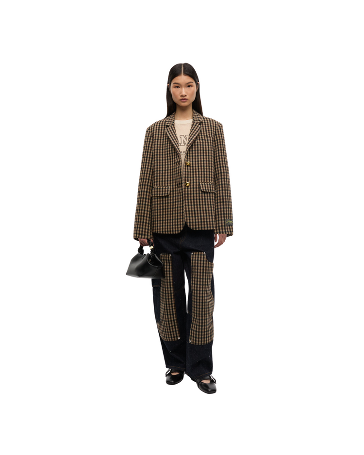 Check Wool Blazer