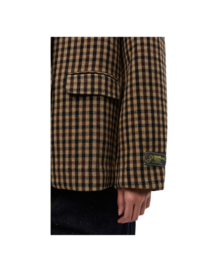 Check Wool Blazer