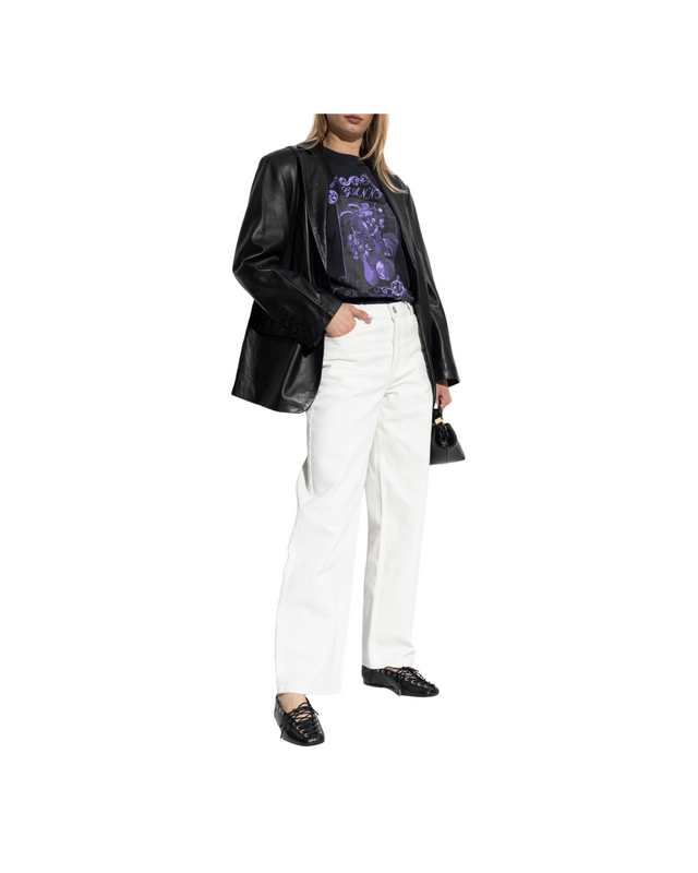 Basic Cotton Jersey Damask Relaxed T-shirt