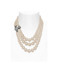 Graziella Three Row Pearl Necklace
