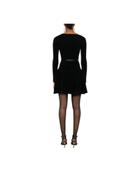 Black Chenille Knit Dress