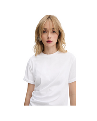 Gathered Detail T-Shirt In White
