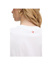 Gathered Detail T-Shirt In White