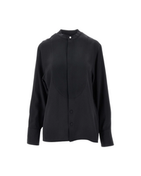 Bib Detail Blouse In Black