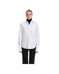 Tab Detail Shirt In White