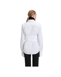 Tab Detail Shirt In White