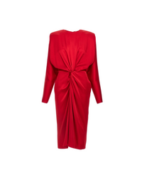 Satin Twist Midi Dress