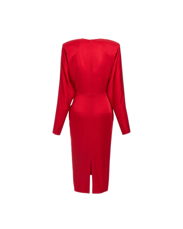 Satin Twist Midi Dress