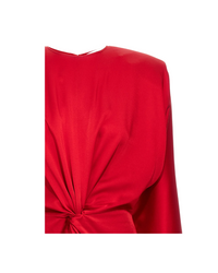 Satin Twist Midi Dress