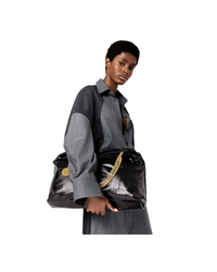 Falabella Crocodile-Embossed Drawstring Tote Bag