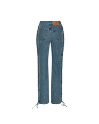 Laced Straight Leg Jeans