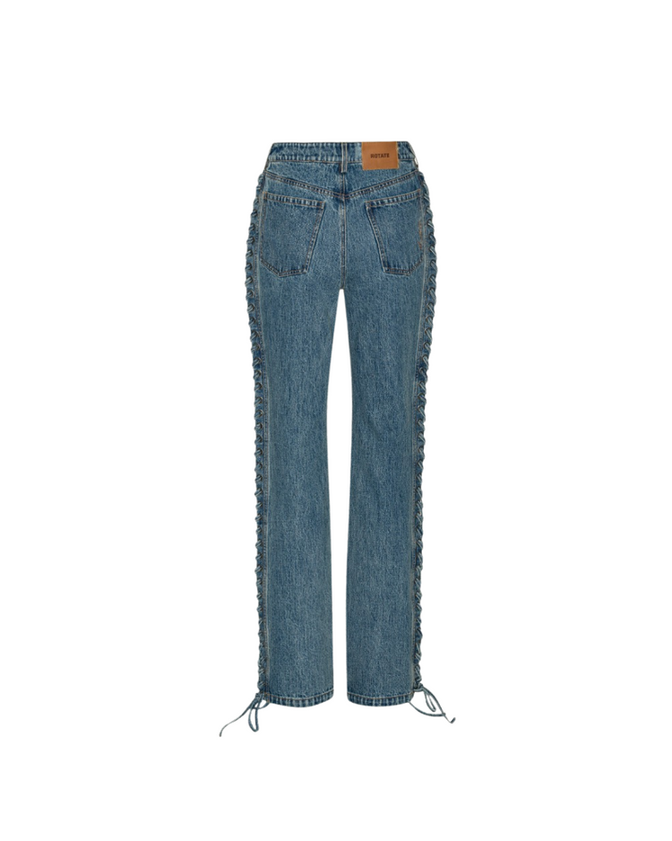 Laced Straight Leg Jeans
