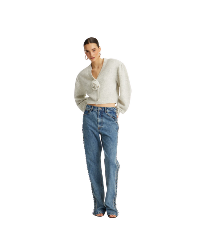 Laced Straight Leg Jeans