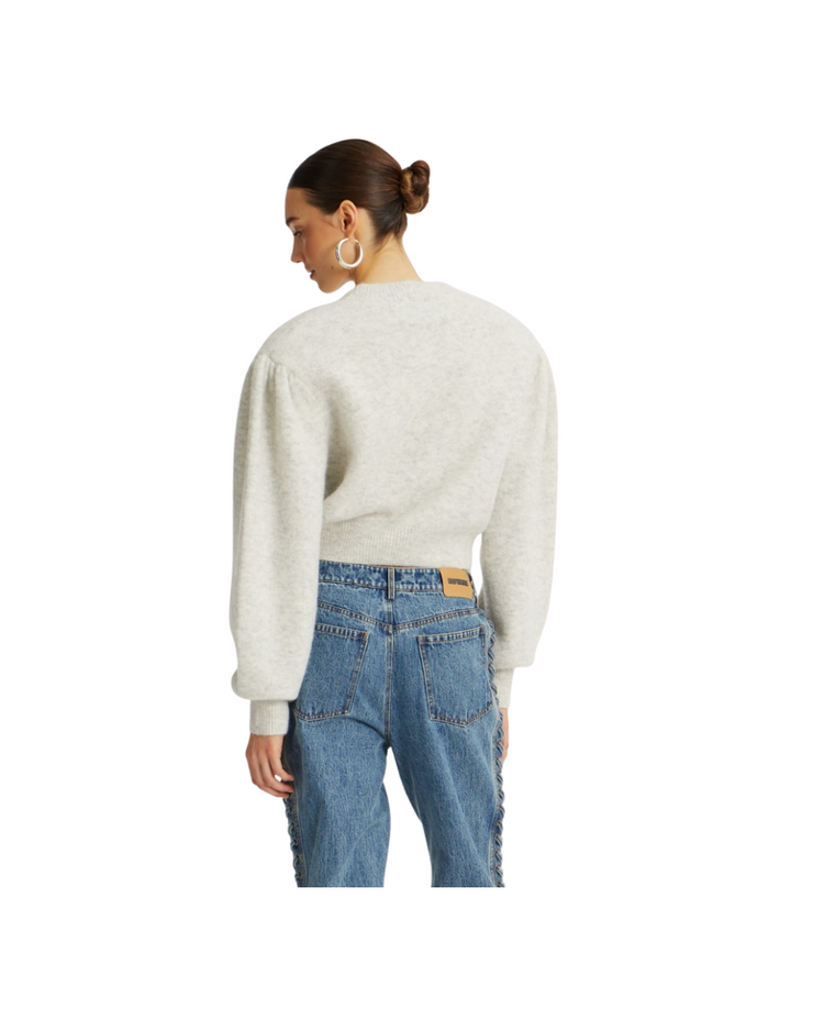 Knit Puffsleeve Cardigan