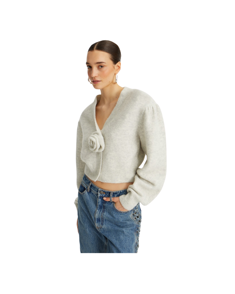Knit Puffsleeve Cardigan