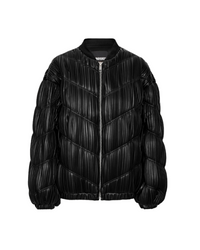 Pleated Bomber Jacket