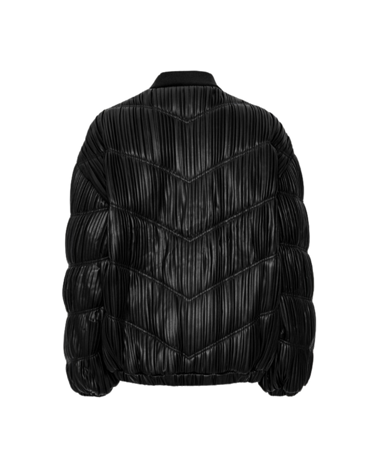 Pleated Bomber Jacket