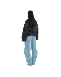 Pleated Bomber Jacket