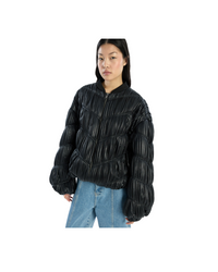 Pleated Bomber Jacket