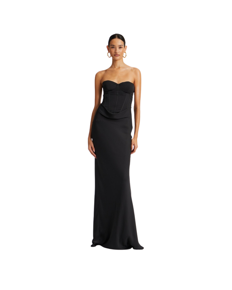 Satin Corset Maxi Dress