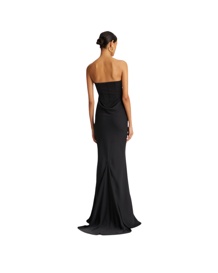 Satin Corset Maxi Dress
