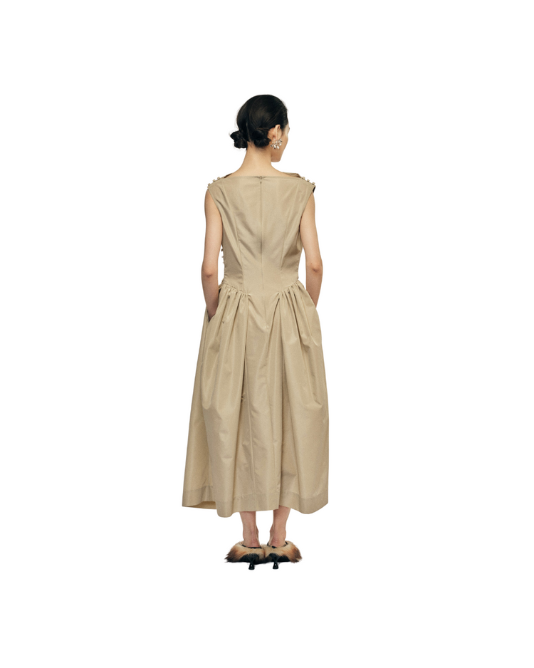 Hip Detail Draped Bind Dress