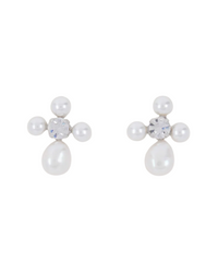 Pebble Pearl & Crystal Earrings