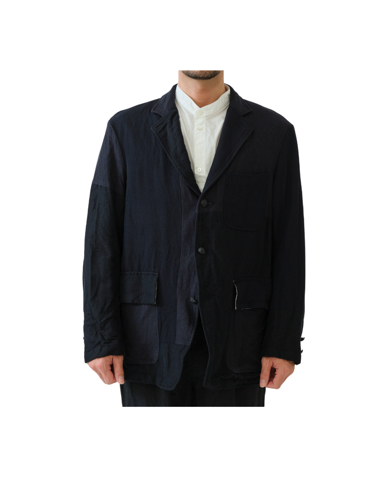 Multi Fabric Patchwork Tailored Jacket