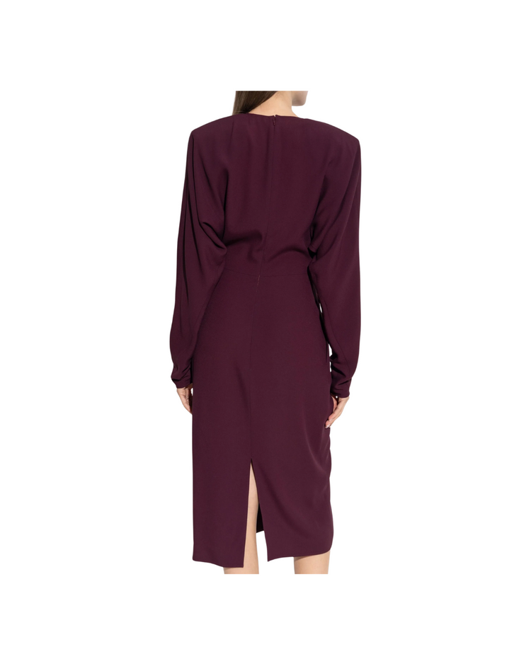 Satin Twist Midi Dress