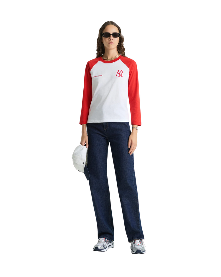 Yankees Serif Baseball Tee