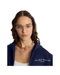 NY Tennis Club Cropped Zip Hoodie