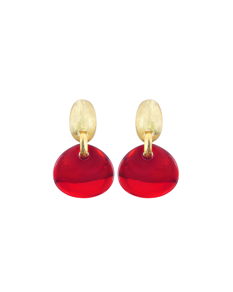 Clip Earrings Caire Red