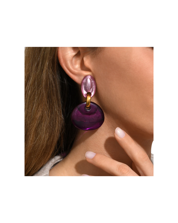 Clip Earrings Caire Red