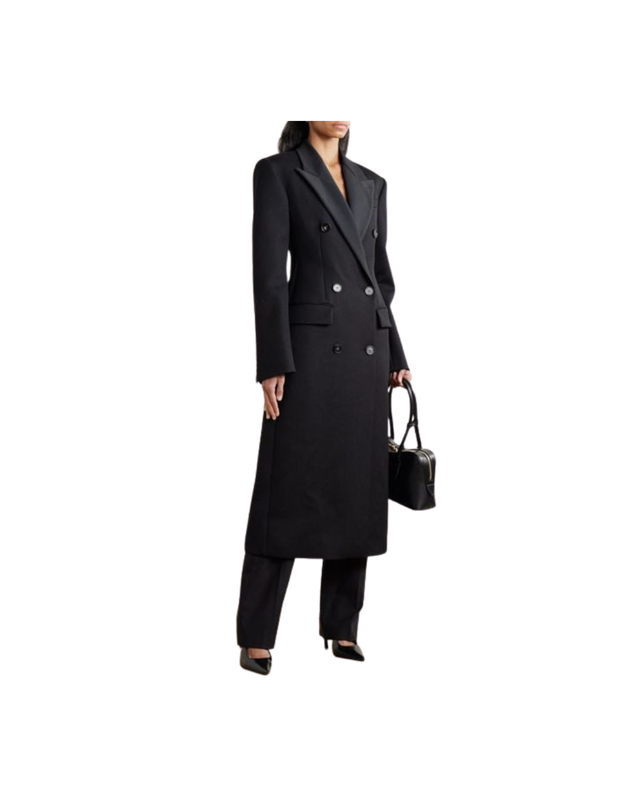 Double-Breasted Twill Coat