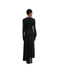 Long Sleeve Draped Jersey Dress