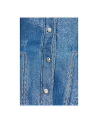 Shiny Weft Peplum Shirt