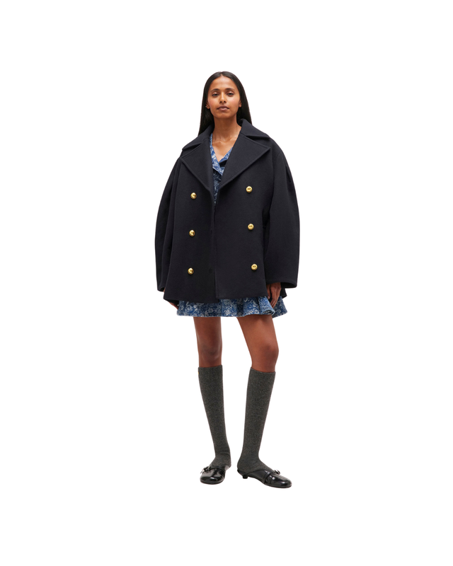 Oversized Midi Peacoat