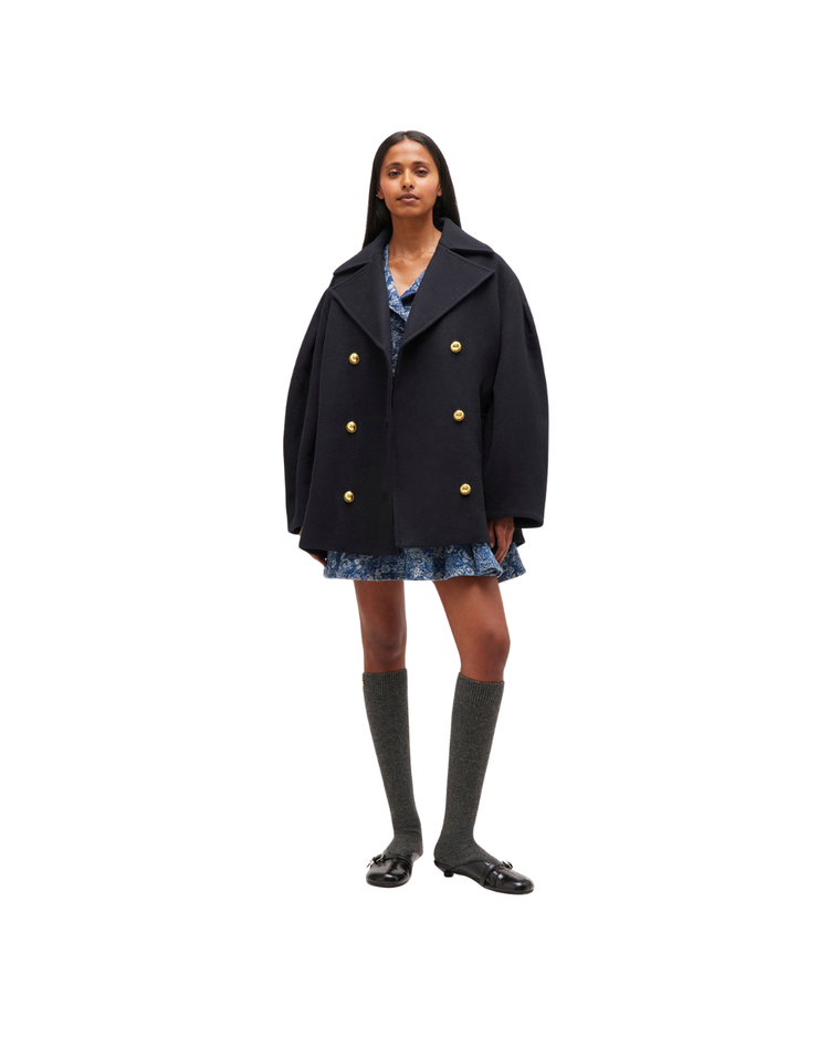 Oversized Midi Peacoat