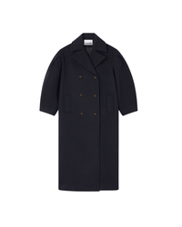 Wool Oversized Long Peacoat