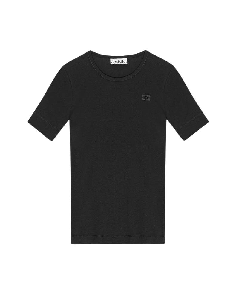 Soft Cotton Rib Short Sleeve T-Shirt
