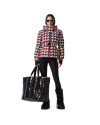 Houndstooth Candice Down Parka Jacket