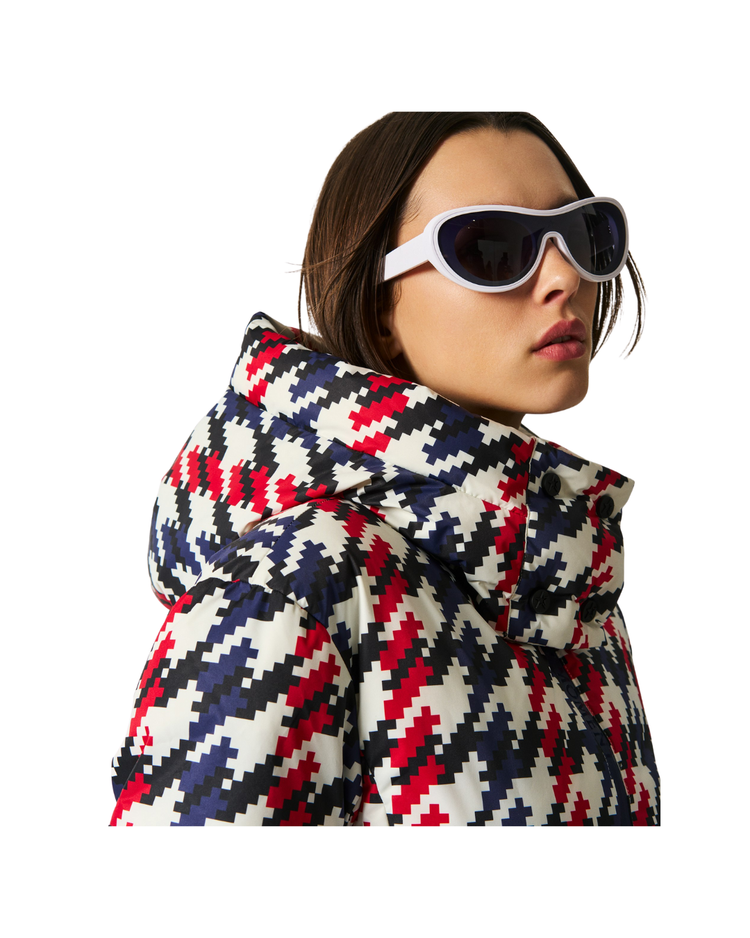 Houndstooth Candice Down Parka Jacket