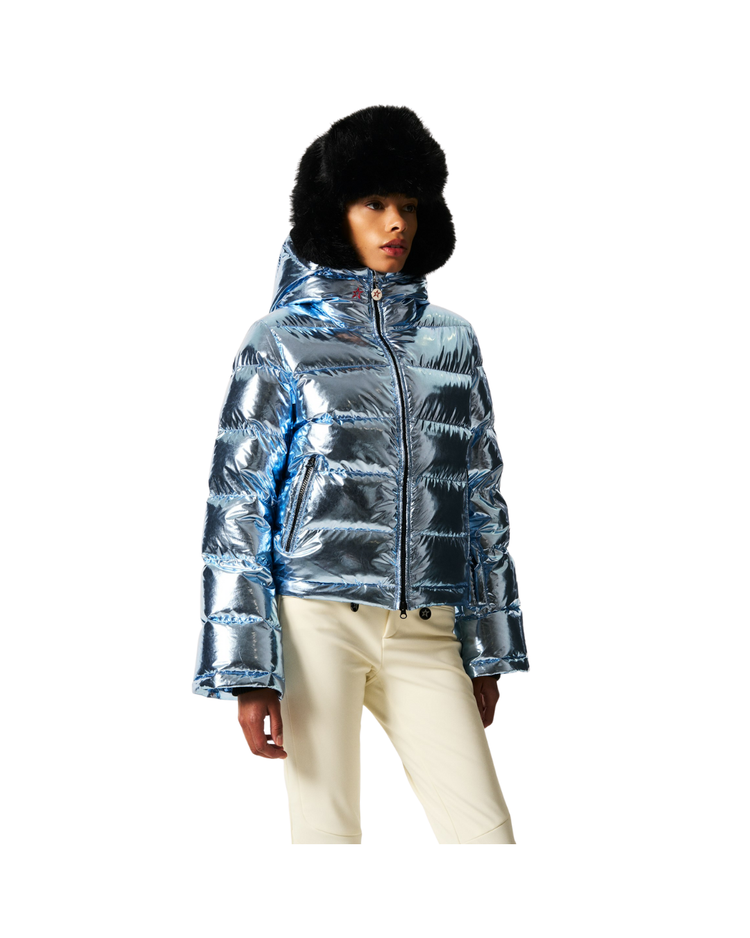Metallic Polar Flare Down Jacket